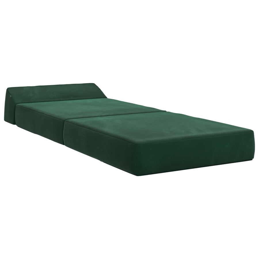 Vouwbare Bankbed Donkergroen 60 x 70 x 41 cm Stof