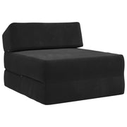 Bankbed opklapbaar 160x60x12 cm zwart