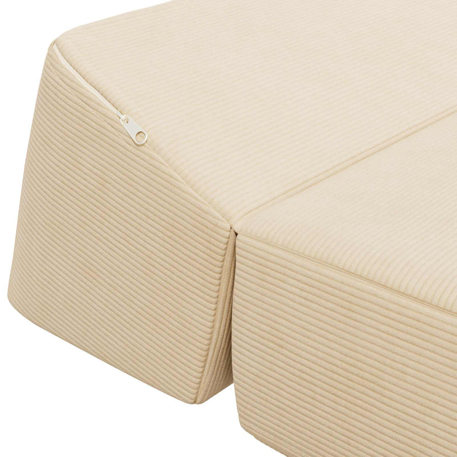 Vouwbare Bankbed Crèmekleurig 60 x 70 x 41 cm Stof