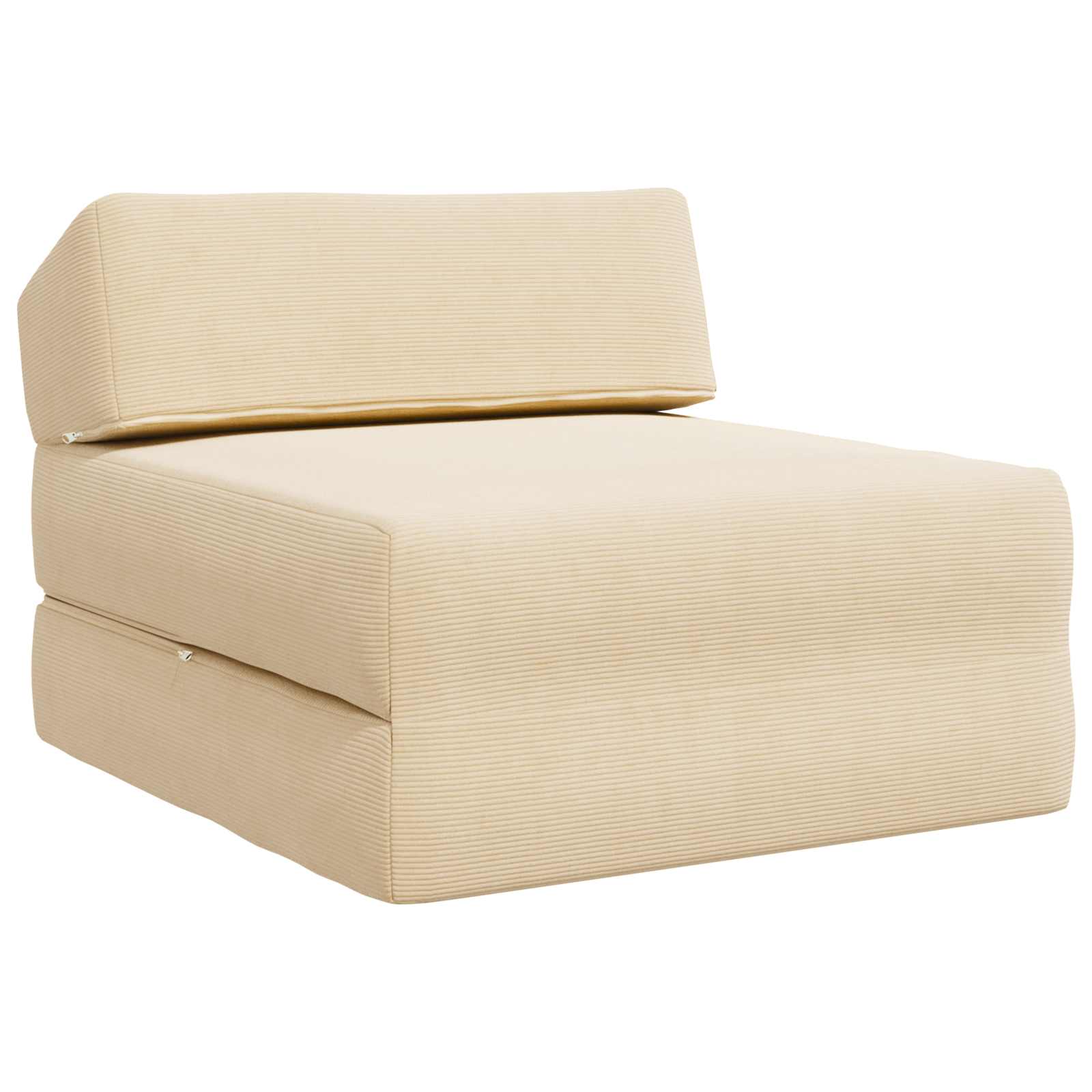 Vouwbare Bankbed Crèmekleurig 60 x 70 x 41 cm Stof