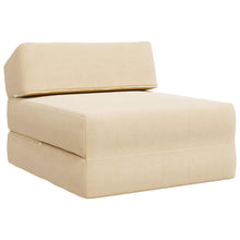 Vouwbare Bankbed Crèmekleurig 60 x 70 x 41 cm Stof