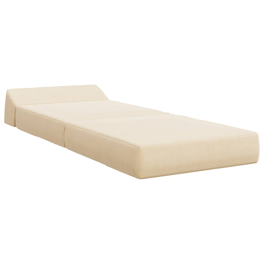 Vouwbare Bankbed Crèmekleurig 60 x 70 x 41 cm Stof