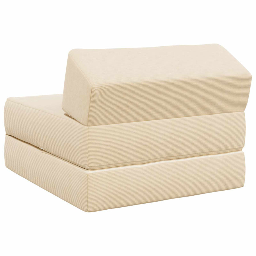 Vouwbare Bankbed Crèmekleurig 60 x 70 x 41 cm Stof