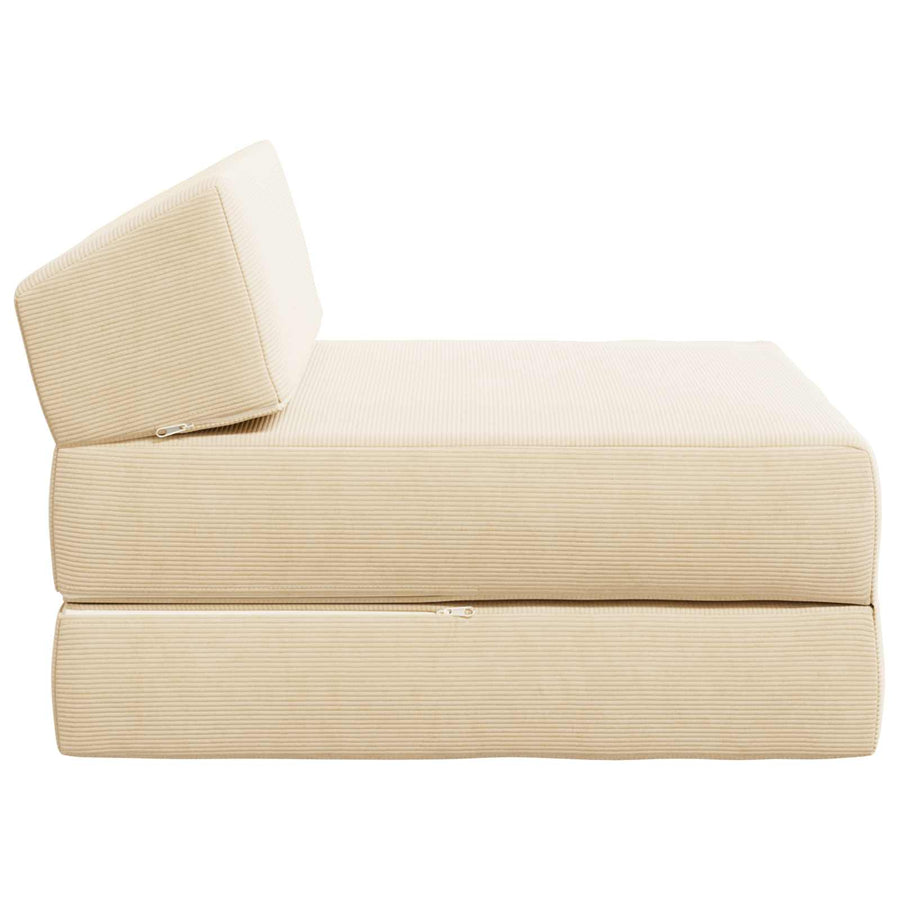 Vouwbare Bankbed Crèmekleurig 60 x 70 x 41 cm Stof