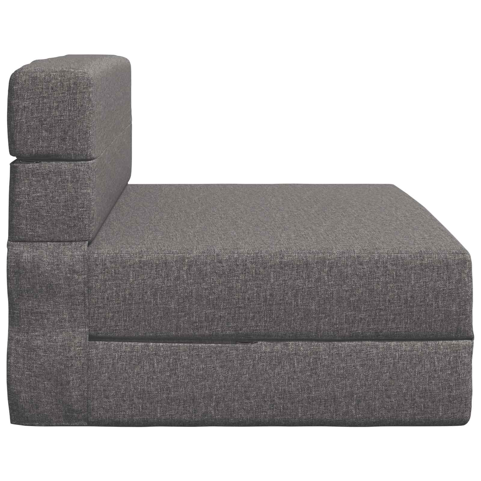 Vouwbare Bankbed Lichtgrijs 70 x 72 x 60 cm Stof