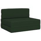 Foldable Sofa Bed Dark Green 70 x 72 x 60 cm Fabric