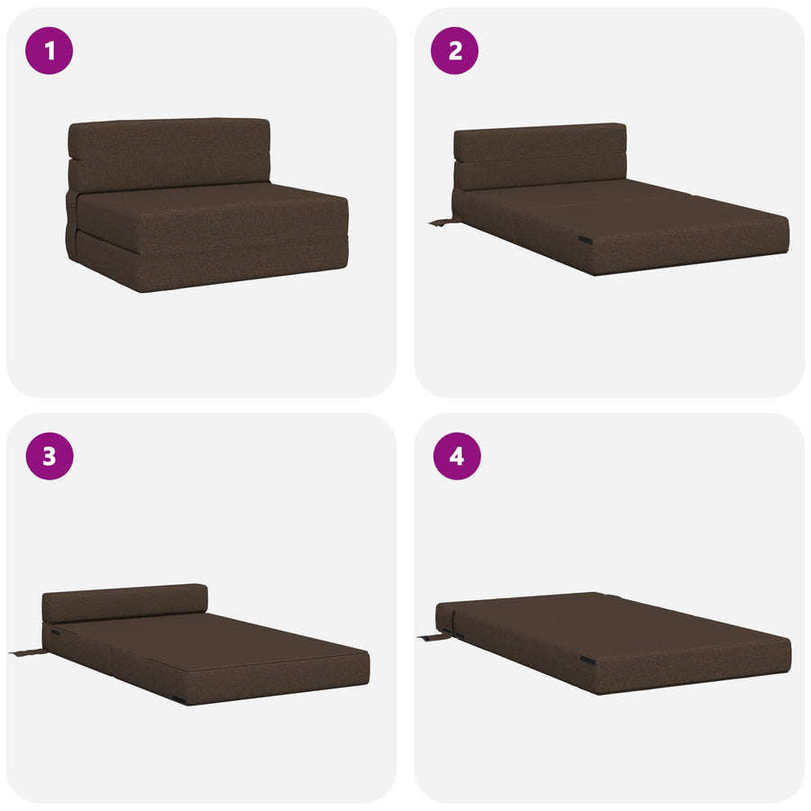 Vouwbare Bankbed Taupe 70 x 72 x 60 cm Stof