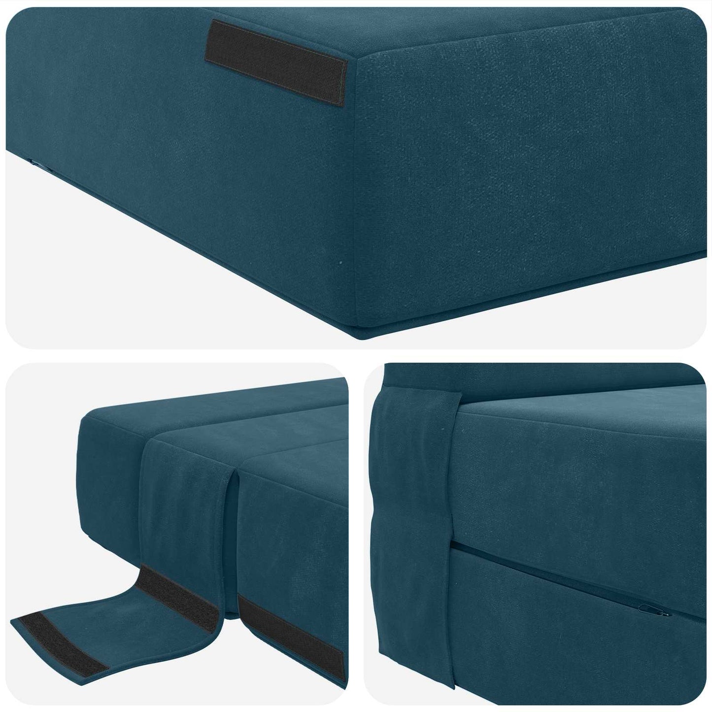 Vouwbare Bankbed Blauw 70 x 72 x 60 cm Stof