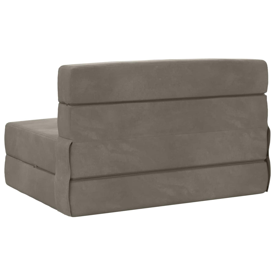 Vouwbare Bankbed Lichtgrijs 70 x 72 x 60 cm Stof