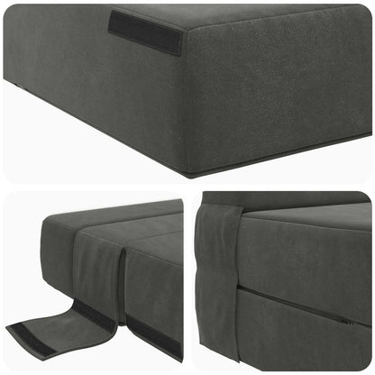 Vouwbare Bankbed Donkergrijs 70 x 72 x 60 cm Stof