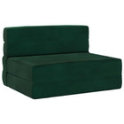 Bankbed donkergroen 70x72x60 cm stof