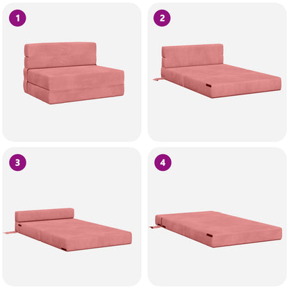 Vouwbare Bankbed Roze 70 x 72 x 60 cm Stof