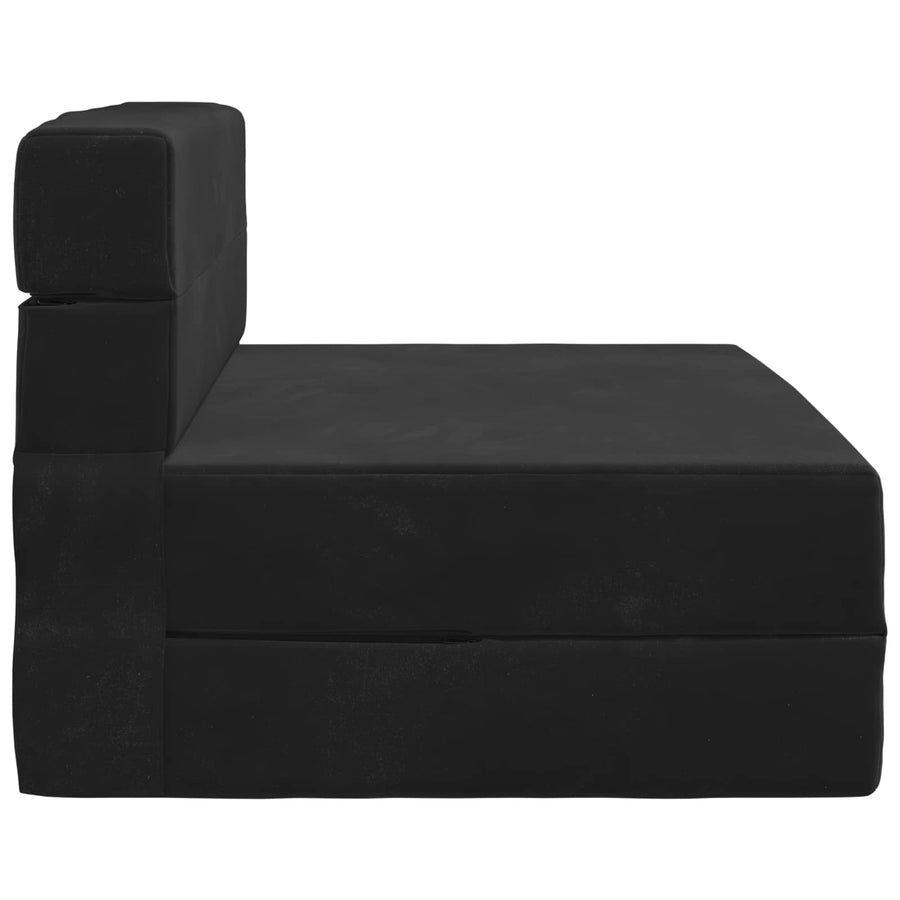 Vouwbare Bankbed Zwart 70 x 72 x 60 cm Stof