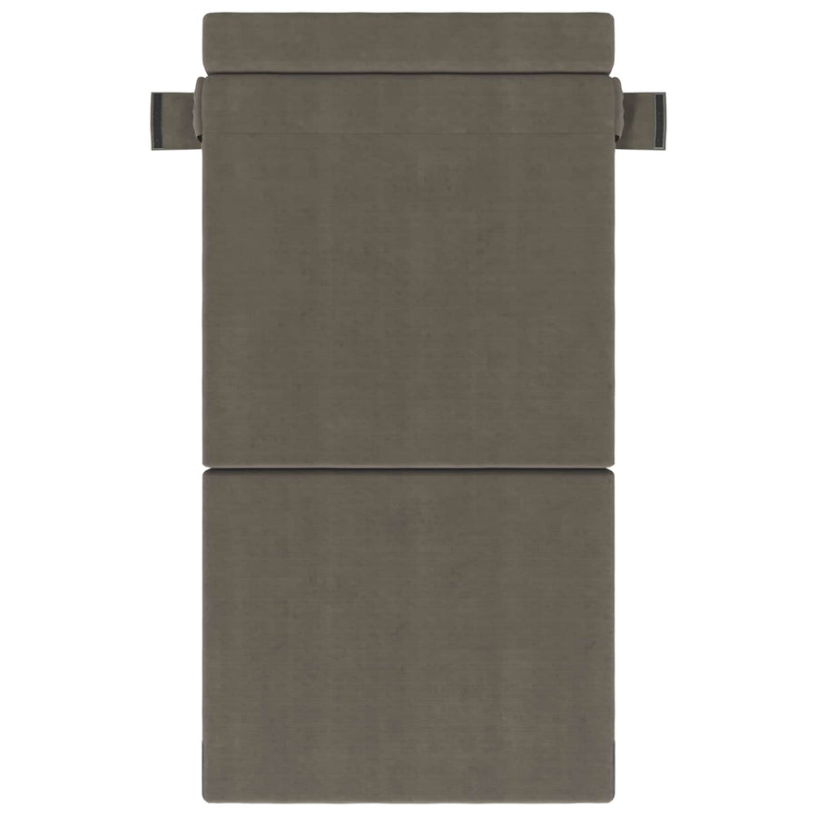 Vouwbare Bankbed Lichtgrijs 70 x 72 x 60 cm Stof