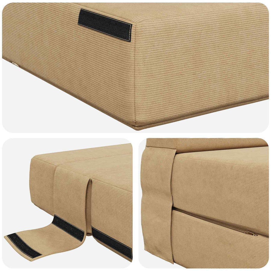 Vouwbare Bankbed Groen Grijs 70 x 72 x 60 cm Stof
