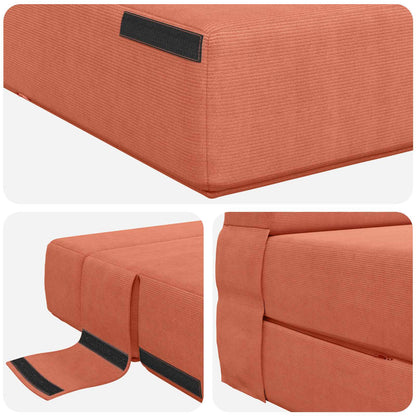 Vouwbare Bankbed Rood-oranje 70 x 72 x 60 cm Stof