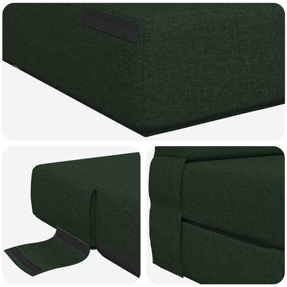 Vouwsofa Bed Donkergroen 190 x 70 x 15 cm Stof