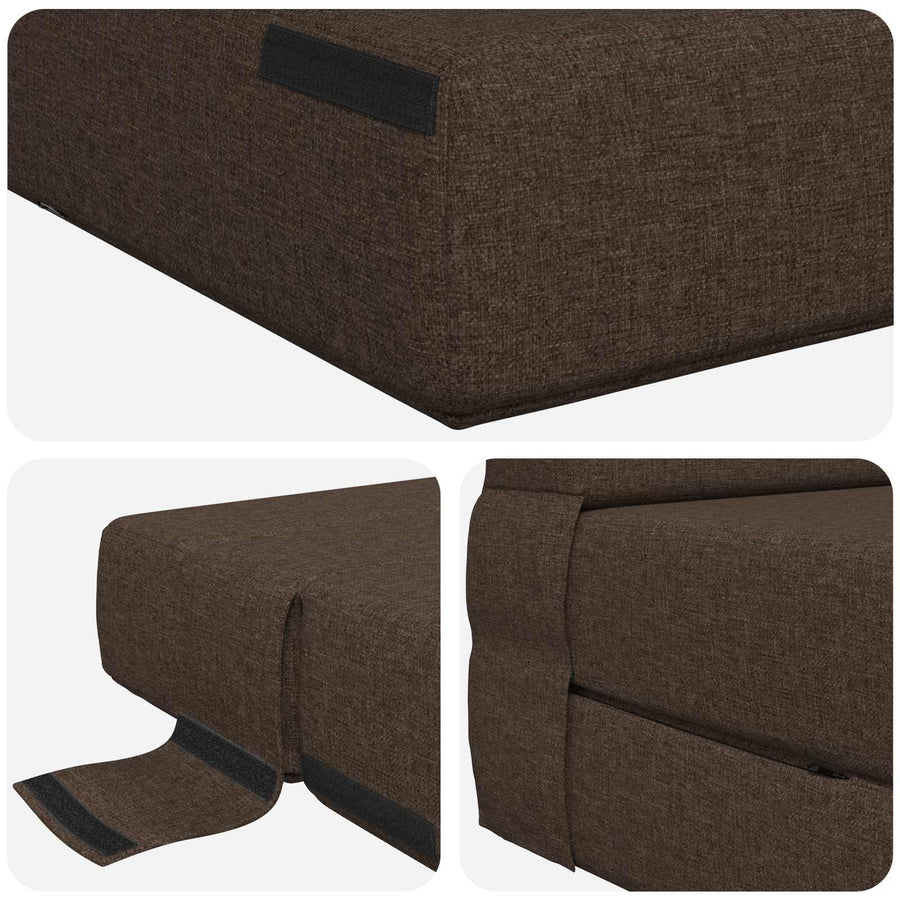 Vouwsofa Bed Taupe 190 x 70 x 15 cm Stof