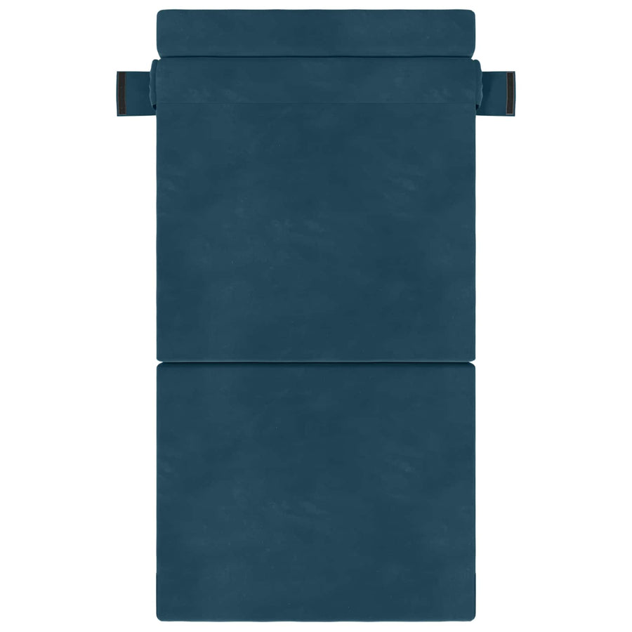 Vouwsofa Bed Blauw 190 x 70 x 15 cm Fluweel