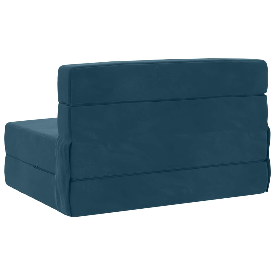 Vouwsofa Bed Blauw 190 x 70 x 15 cm Fluweel