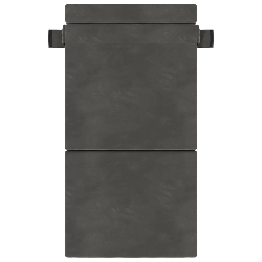 Vouwsofa Bed Donkergrijs 190 x 70 x 15 cm Fluweel