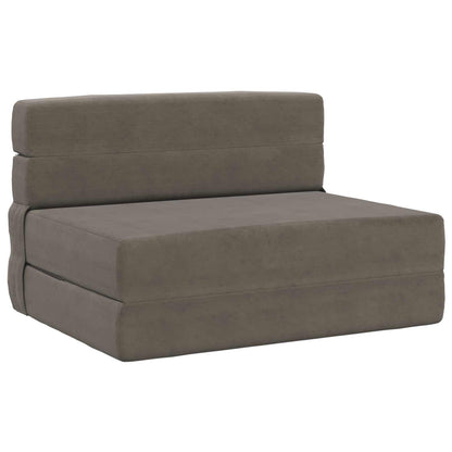 Vouwsofa Bed Lichtgrijs 190 x 70 x 15 cm Katoen Stof