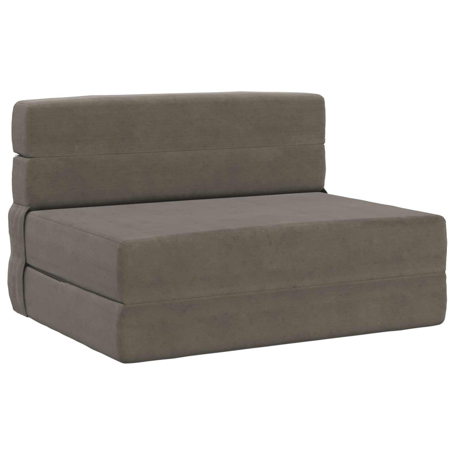 Vouwsofa Bed Lichtgrijs 190 x 70 x 15 cm Katoen Stof