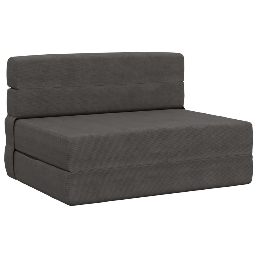 Vouwsofa Bed Donkergrijs 190 x 70 x 15 cm Katoen Stof