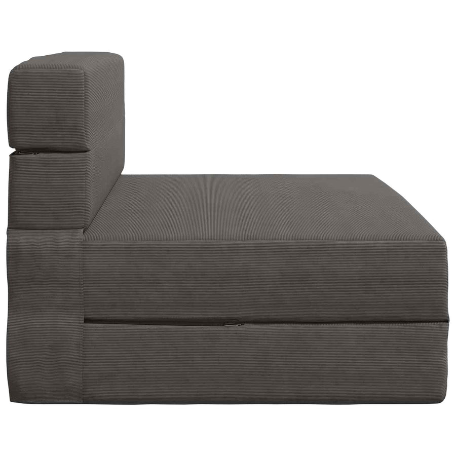 Vouwsofa Bed Donkergrijs 190 x 70 x 15 cm Katoen Stof