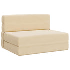 Vouwsofa bed crème 190x70x15 cm katoen