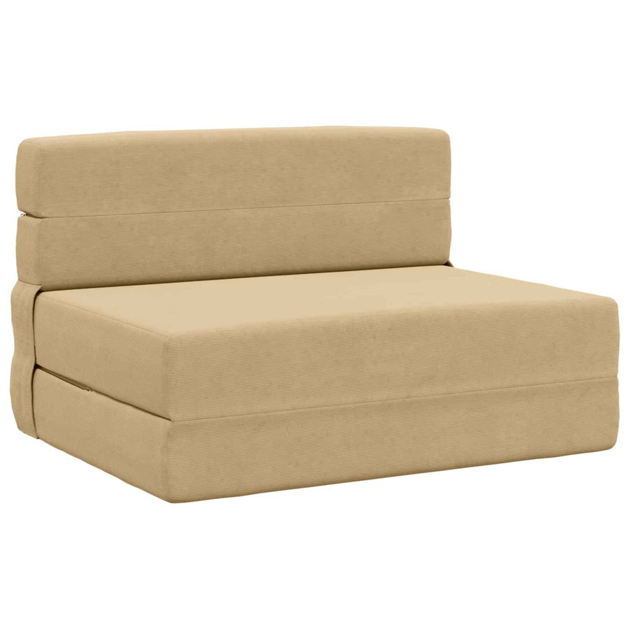 Vouwsofa Bed Lichtgroen Grijs 190 x 70 x 15 cm Katoen Stof