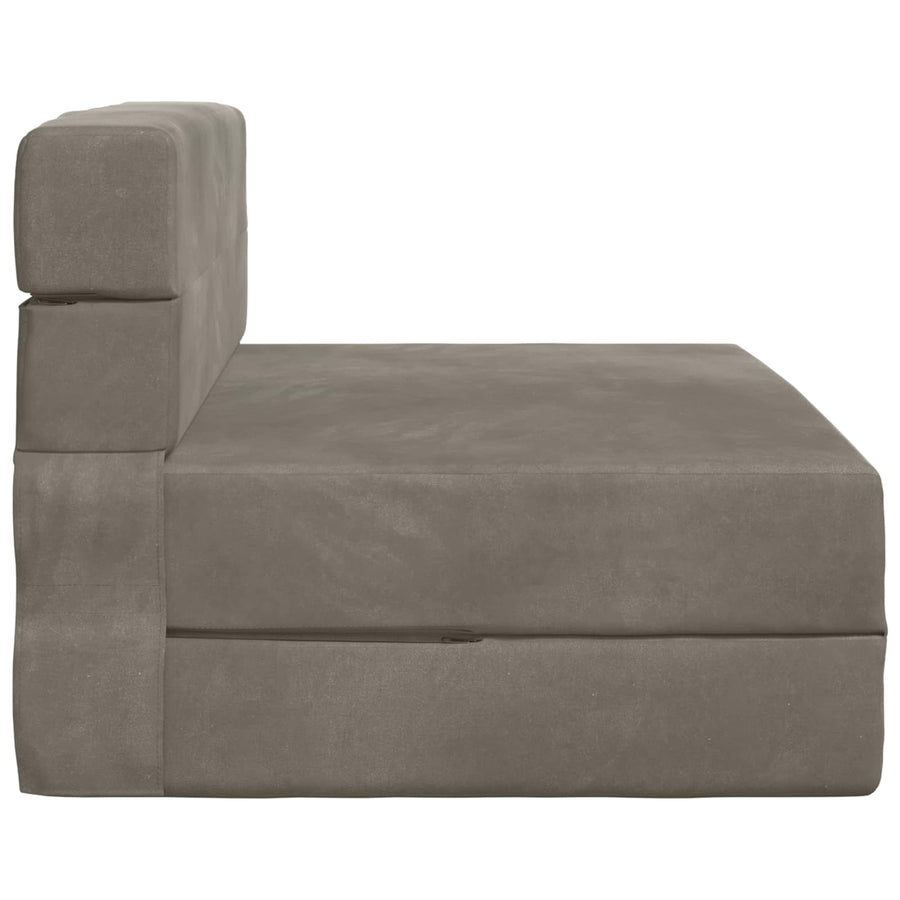 Vouwsofa Bed Lichtgrijs 190 x 100 x 15 cm Fluweel