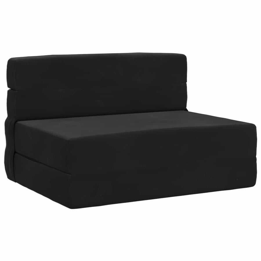 Vouwsofa Bed Zwart 190 x 100 x 15 cm Fluweel