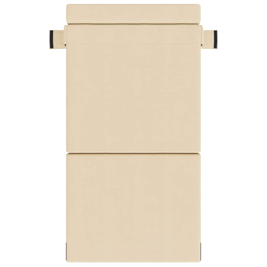 Vouwsofa Bed Crème 190 x 100 x 15 cm Katoen Stof