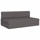 Slaapbank lichtgrijs stof 203x152x15 cm