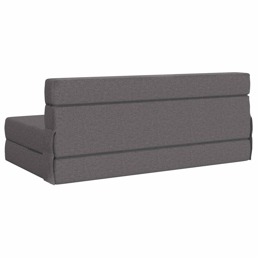 Vouwsofa Bed Lichtgrijs 203 x 152 x 15 cm Stof