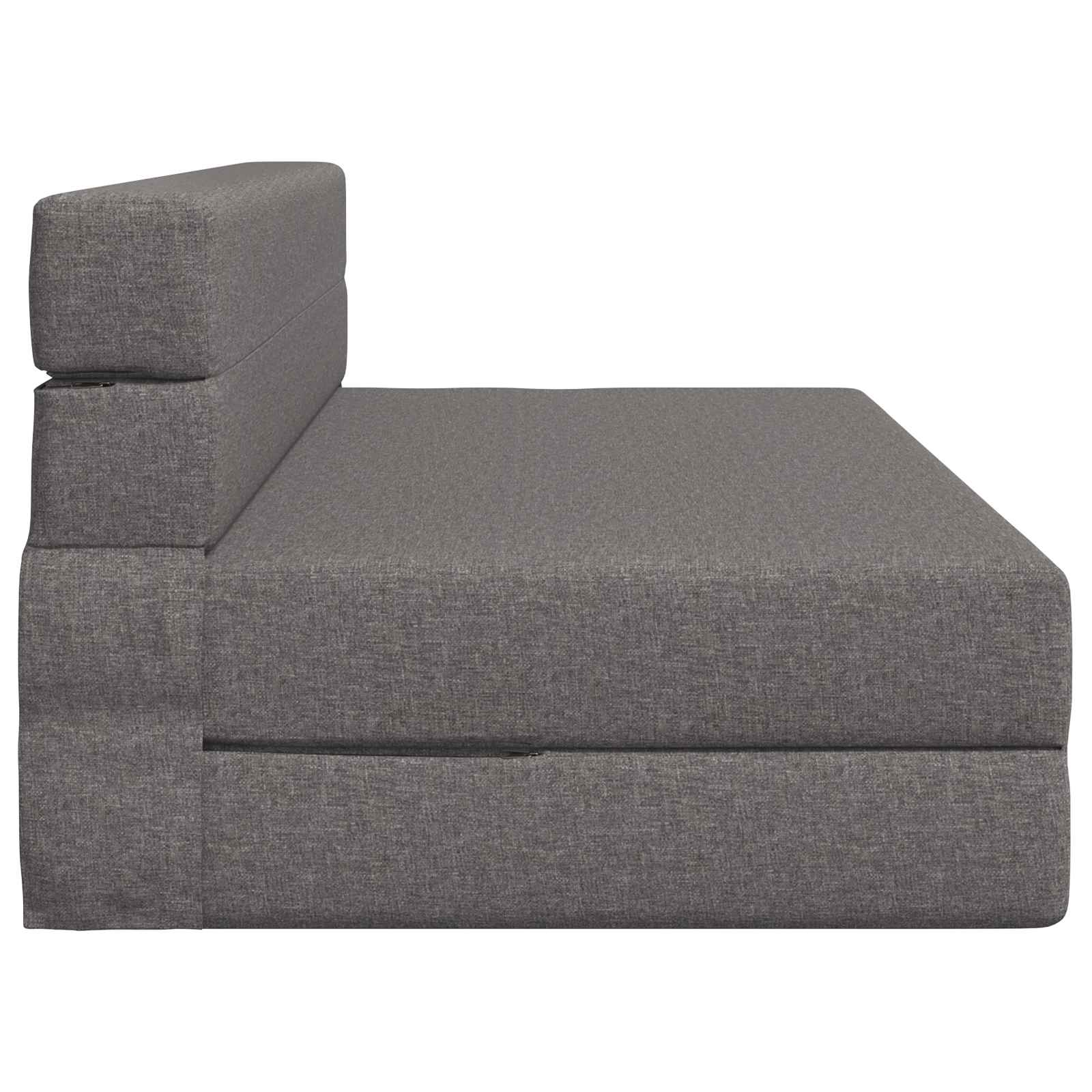 Vouwsofa Bed Lichtgrijs 203 x 152 x 15 cm Stof