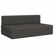 Vouwslaapbank donkergrijs 203x152x15 cm stof