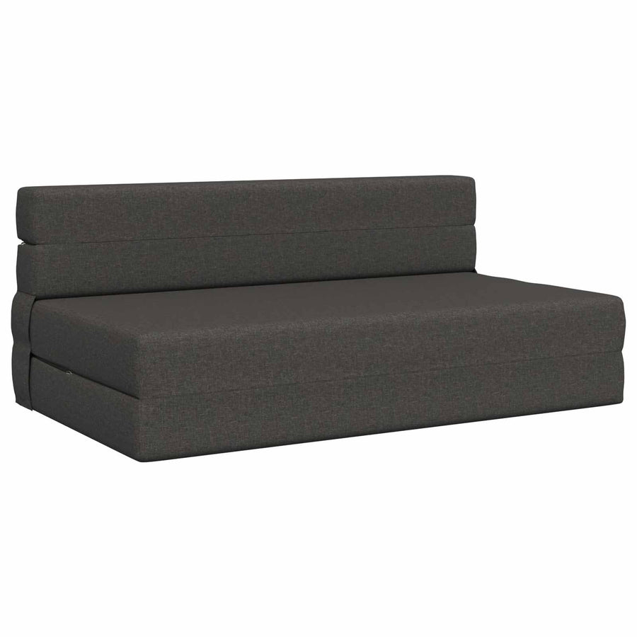 Vouwsofa Bed Donkergrijs 203 x 152 x 15 cm Stof
