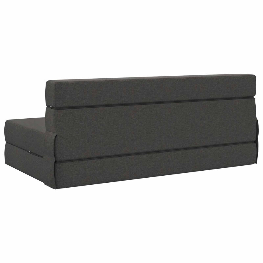 Vouwsofa Bed Donkergrijs 203 x 152 x 15 cm Stof
