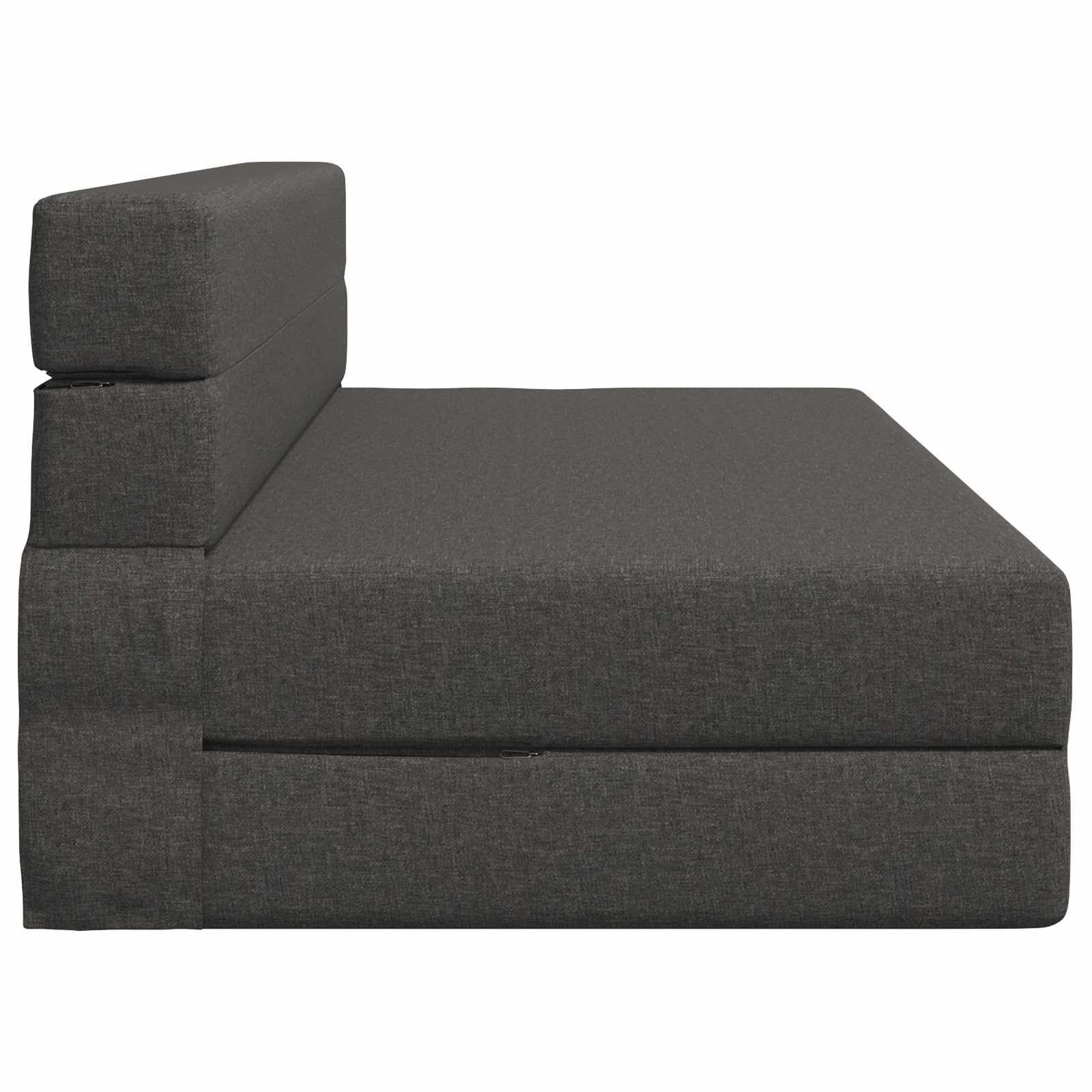 Vouwsofa Bed Donkergrijs 203 x 152 x 15 cm Stof