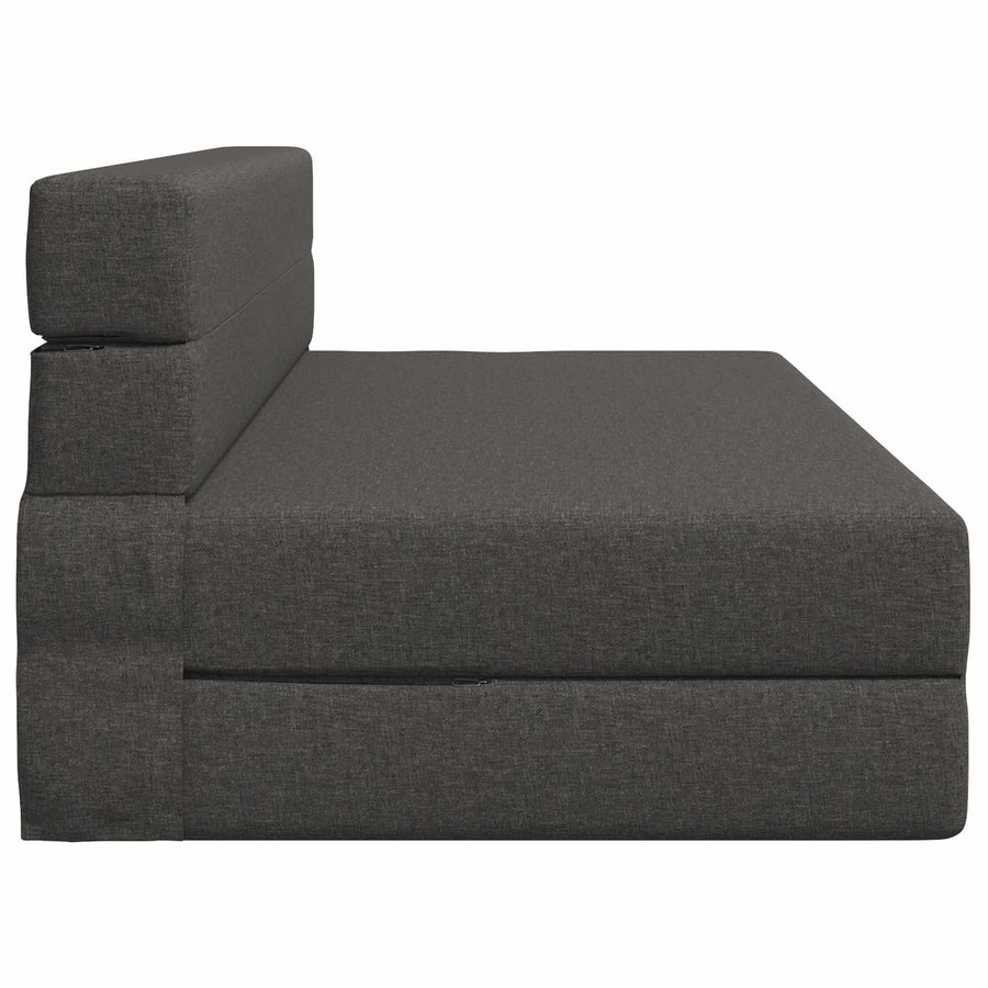 Vouwsofa Bed Donkergrijs 203 x 152 x 15 cm Stof