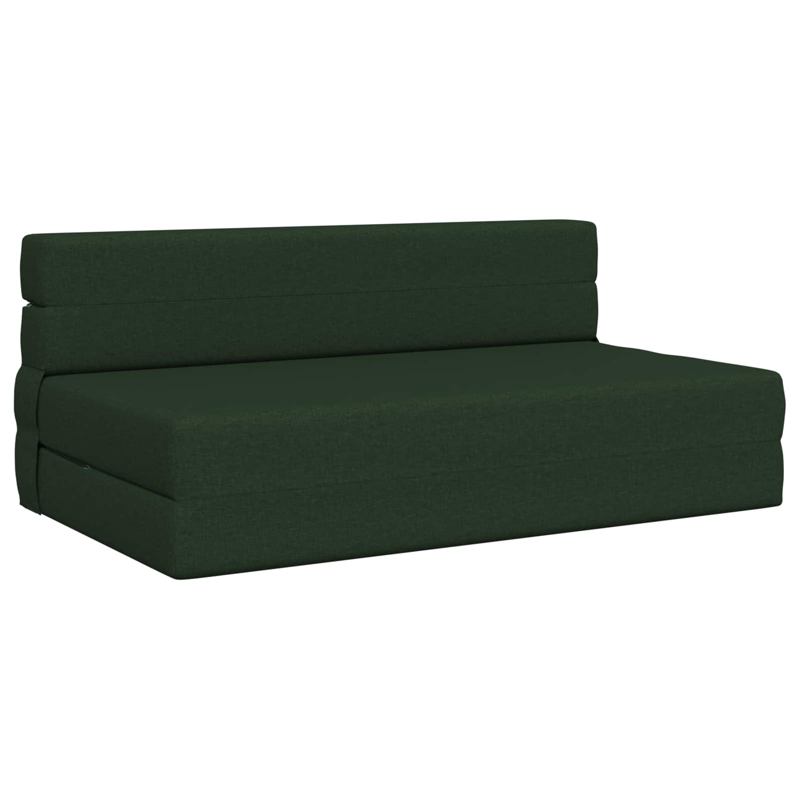 Vouwsofa Bed Donkergroen 203 x 152 x 15 cm Stof