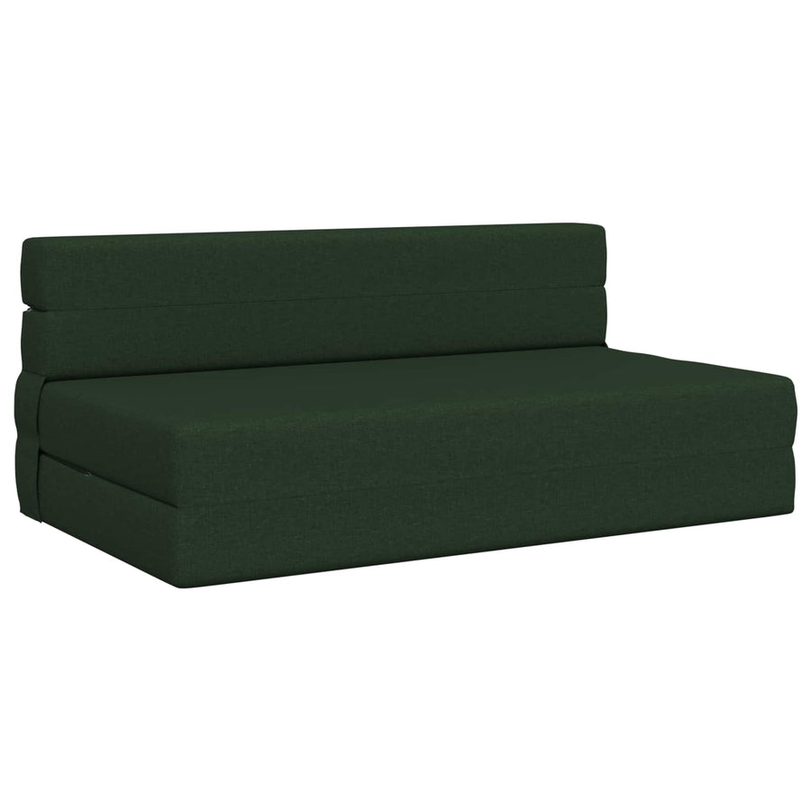 Vouwsofa Bed Donkergroen 203 x 152 x 15 cm Stof