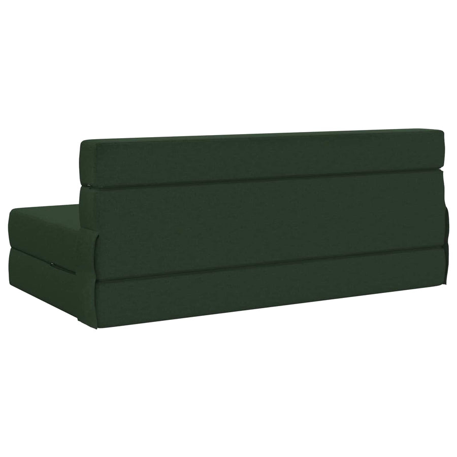 Vouwsofa Bed Donkergroen 203 x 152 x 15 cm Stof