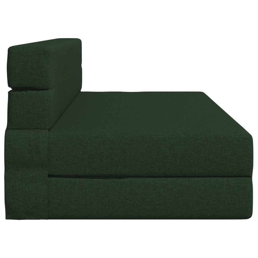 Vouwsofa Bed Donkergroen 203 x 152 x 15 cm Stof