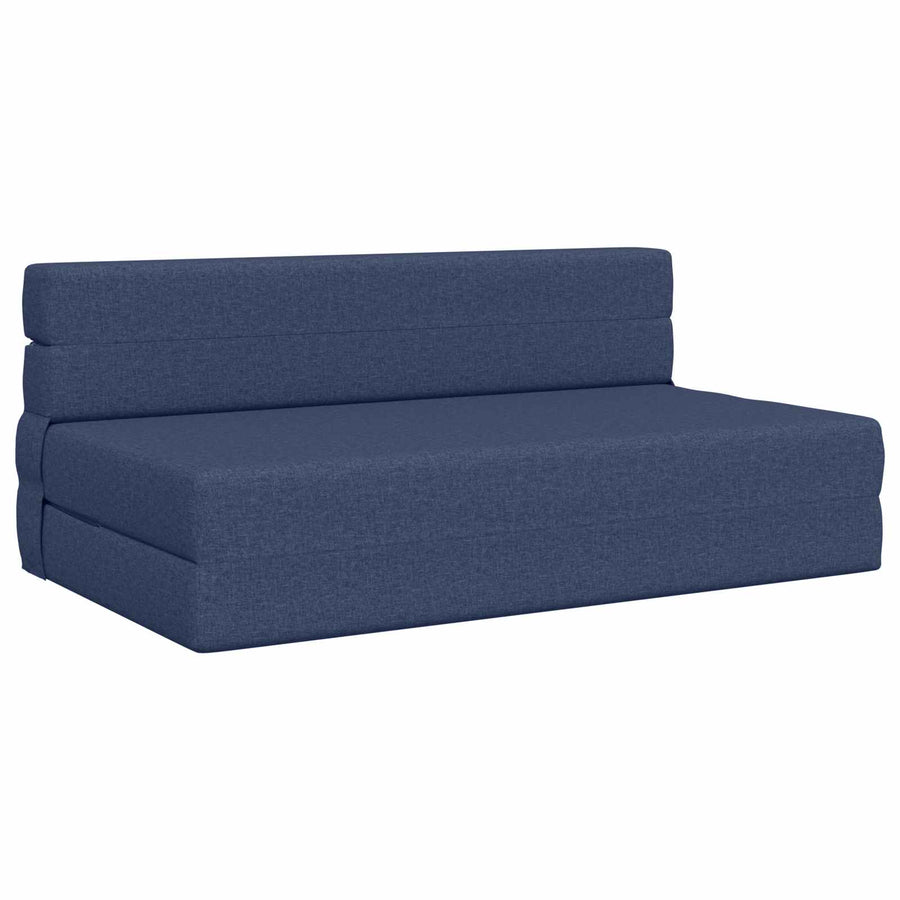 Vouwsofa Bed Blauw 203 x 152 x 15 cm Stof