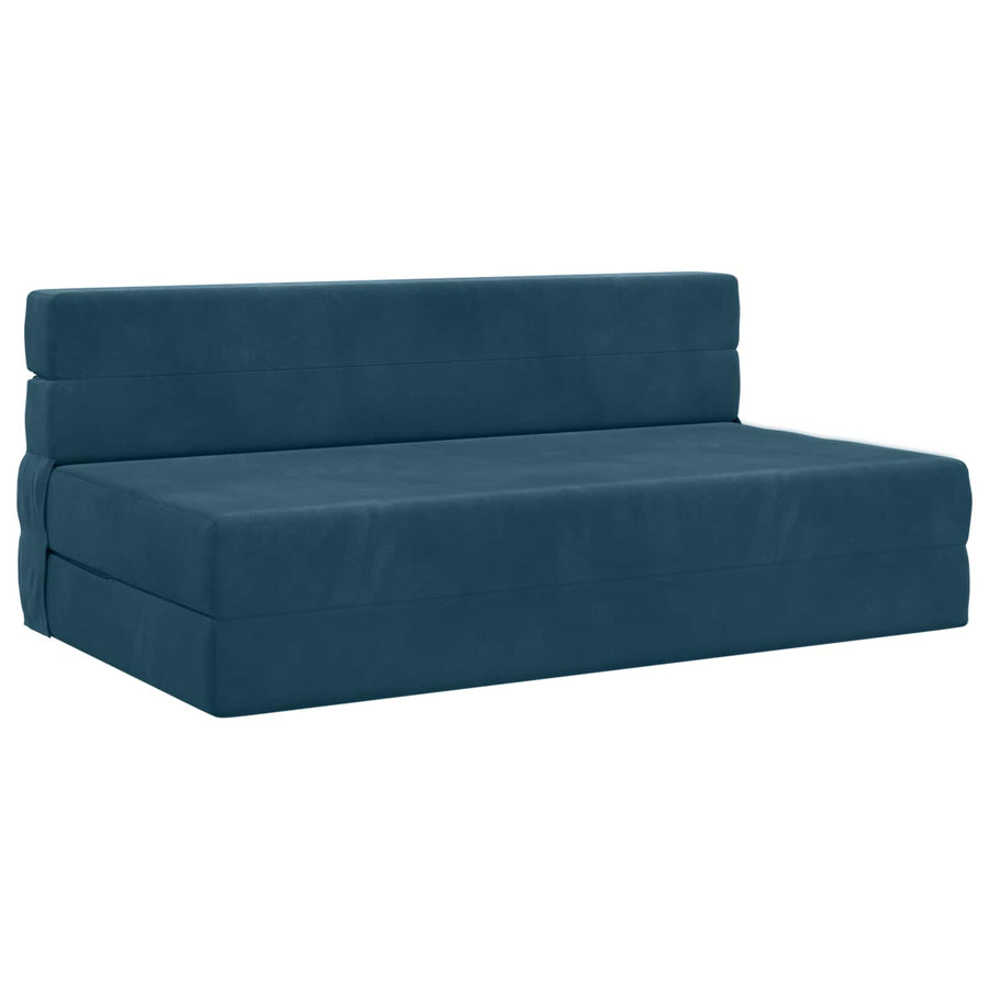 Vouwsofa Bed Blauw 203 x 152 x 15 cm Fluweel