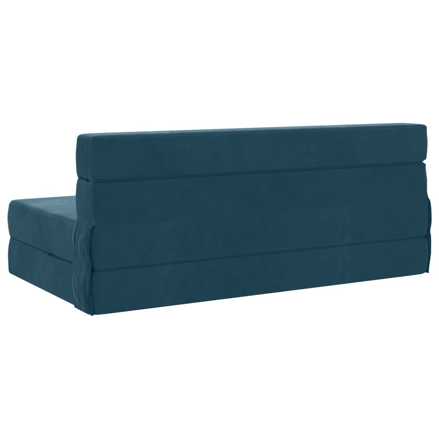 Vouwsofa Bed Blauw 203 x 152 x 15 cm Fluweel