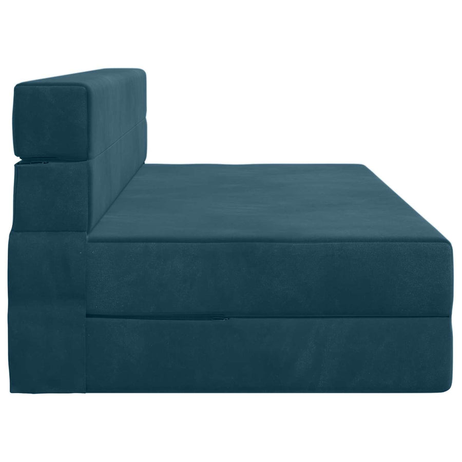 Vouwsofa Bed Blauw 203 x 152 x 15 cm Fluweel